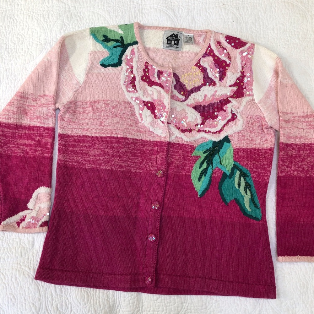 Hand knit Sweater 🌸 Spring Fever 🌸 Ugly Sweater